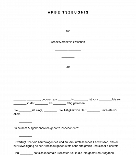 Arbeitszeugnis