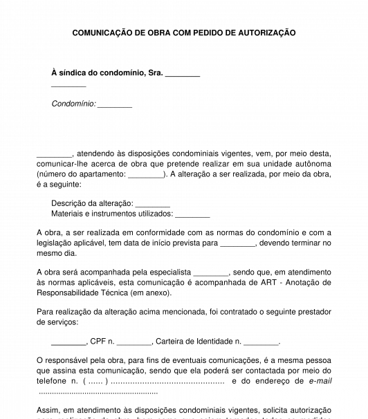 Comunicação de obra