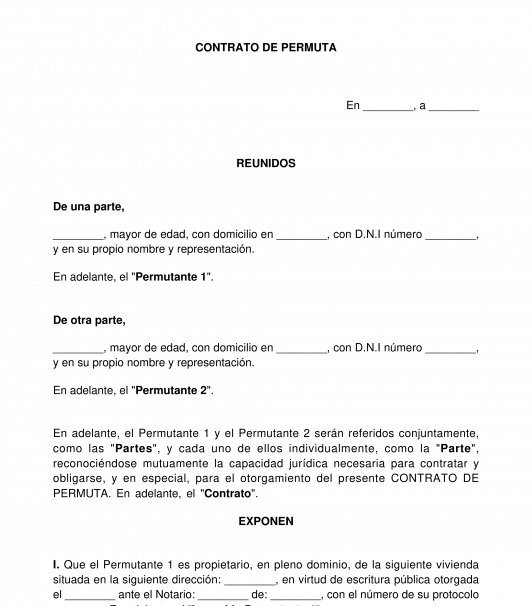 Contrato de permuta