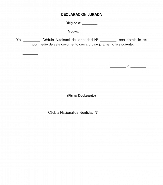 Declaración Jurada