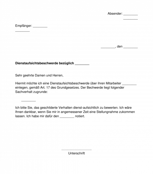 Dienstaufsichtsbeschwerde