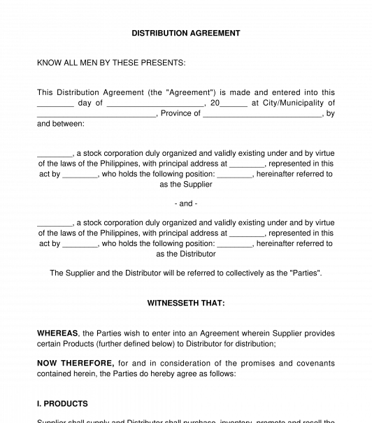 Distribution Agreement