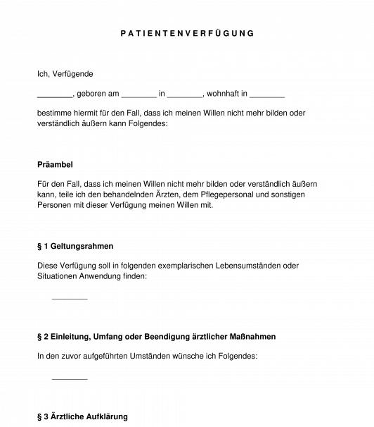 Patientenverfügung