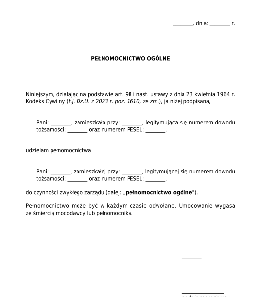 Pełnomocnictwo
