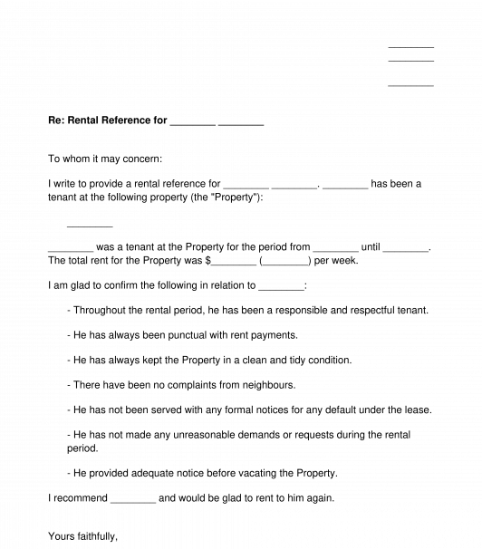 Rental Reference