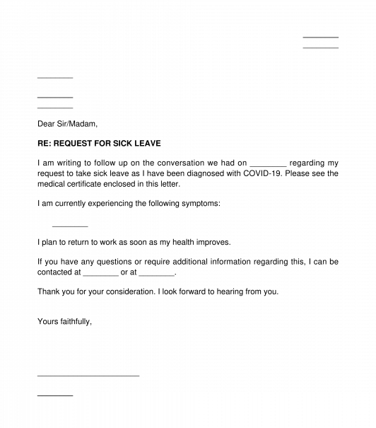 Request for COVID-19/Coronavirus Sick Leave