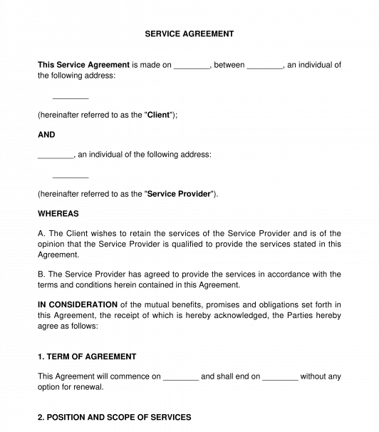Service Agreement