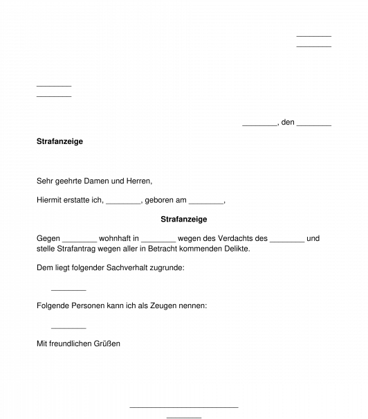 Strafanzeige